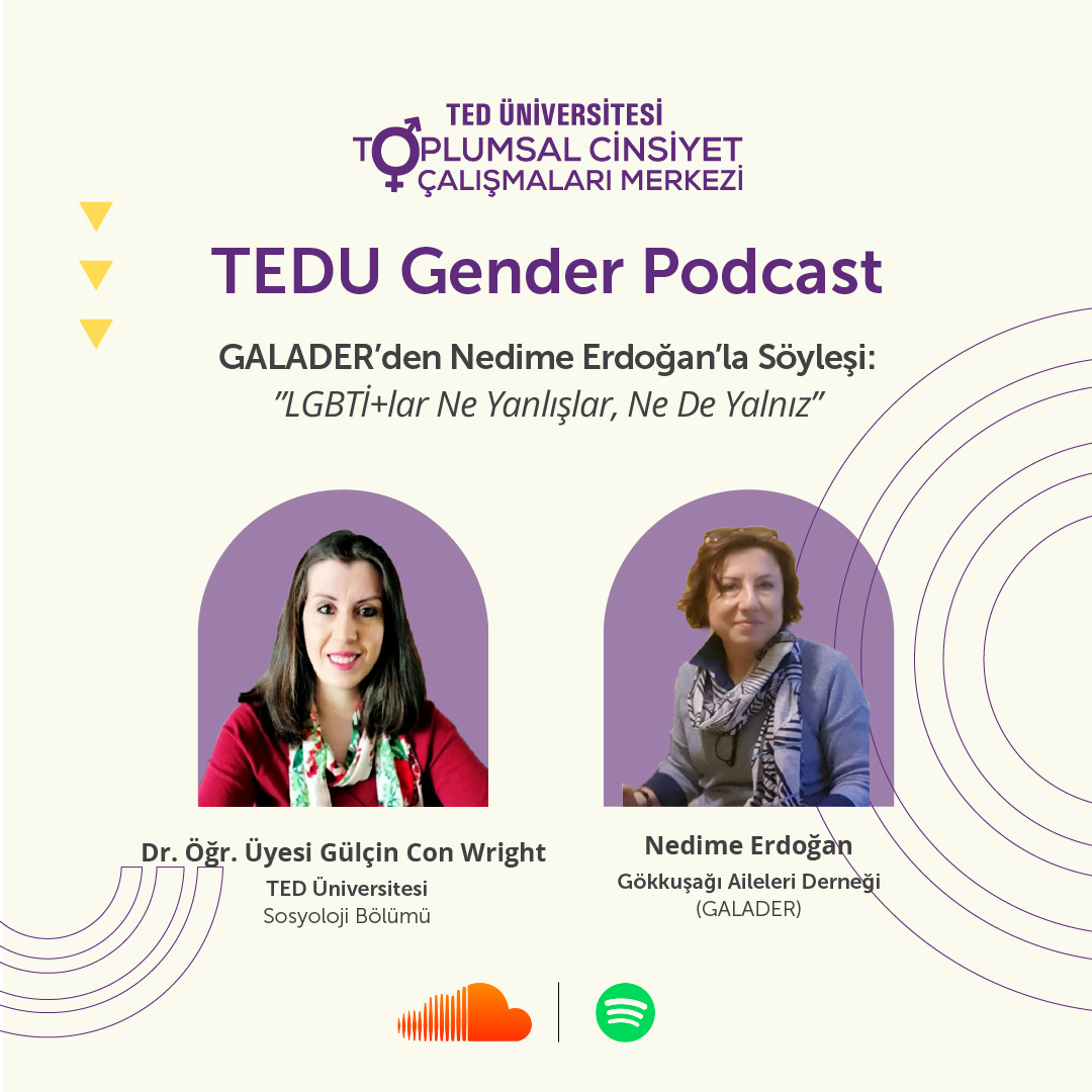 TED Üniversitesi Toplumsal Cinsiyet Çalışmaları Merkezi Podcast Gülçin Con Wright Nedime Erdoğan