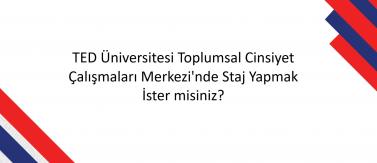 TED Üniversitesi Toplumsal Cinsiyet Çalışmaları Merkezi Staj Duyurusu