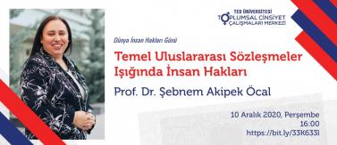 Prof. Dr. Şebnem Akipek Öcal ile "Temel Uluslararası Sözleşmeler Işığında İnsan Hakları"